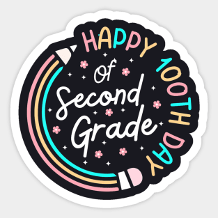 Happy 100Th Day 2Nd Grade 100 Days Of School Teacher Sticker